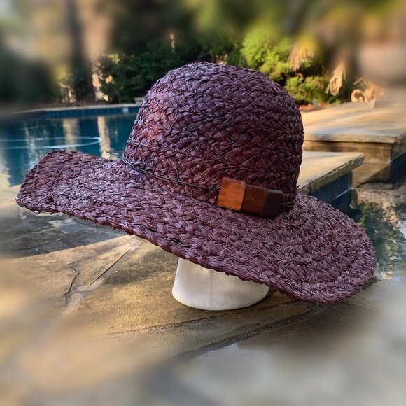 Nine West Wide Brim Wicker Sun Hat - Picture 3 of 15